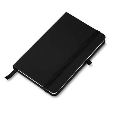 Imagem de Caderno de Anotações Executivo com Suporte para Caneta, Design Profissional, Material de Escritório (Caderno A6 Preto)