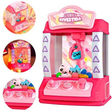 Imagem de Mini Máquina De Garra Infantil Com Pelúcias Bolinhas Sons Luz E Música