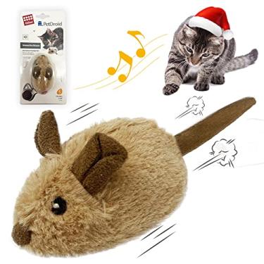 Imagem de Gigwi Rato De Brinquedo Interativo Para Gatos, Brinquedos Automáticos Para Gatos Em Movimento, Ratos Eletrônicos Com Cauda Peluda, Brinquedos Para Gatos Sibilantes Automáticos Para Exercícios Internos