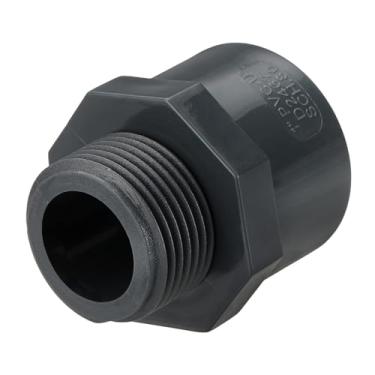 Imagem de DTGN 1 peça de encaixe de tubo de PVC de 3/10.2 cm, adaptador de rosca macho NPT SCH80 (rosca macho x SOC), conector de acoplamento deslizante de PVC para montagem de móveis, sistema de irrigação