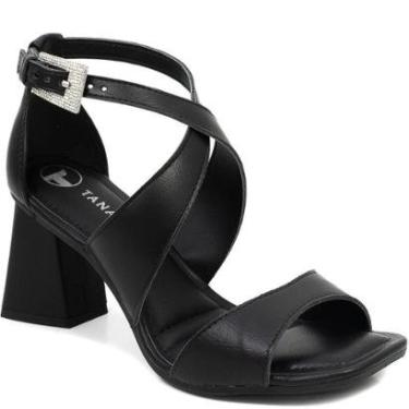 Imagem de Sandália Calcanhar Fechado Fivela Salto Bloco Tanara T9351-Feminino