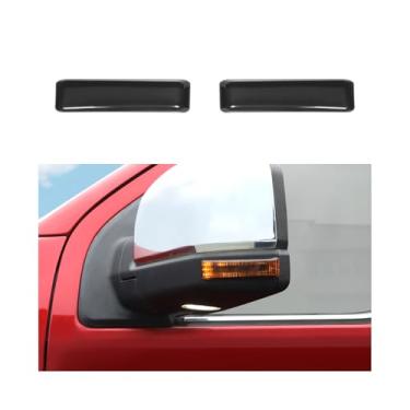 Imagem de RT-TCZ Espelho retrovisor preto fumê capa de luz de seta acabamento acessórios externos para Ford F150 2015-2020