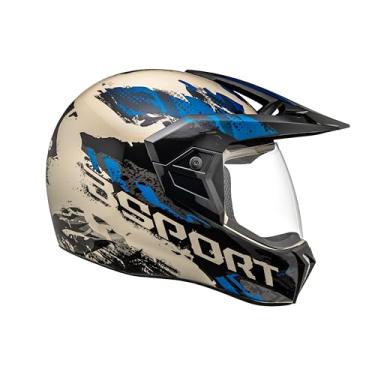 Imagem de Bieffe Capacete Moto Fechado Enduro 3 Sport Rusty Desert/Azul 58