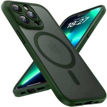 Imagem de Capa de telefone TOCOL Magnetic para iPhone 13 Pro 6,1" verde alpino