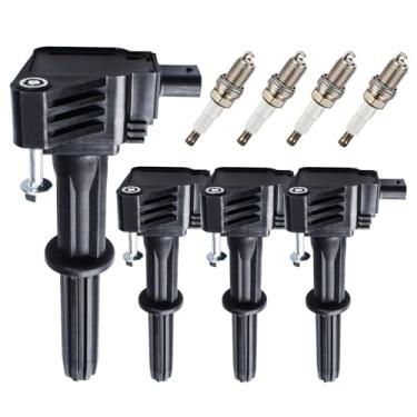 Imagem de Pacote de bobina de ignição UF837 e velas de ignição irídio (conjunto de 4) compatível com Chevrolet Chevy 2016-2021 Spark 1.4L l4 para 12647553