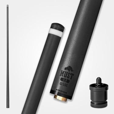 Imagem de RHINO Taco de sinuca Must Pro de fibra de carbono, eixo de taco de bilhar de deflexão super baixa 76 cm com ponta japonesa Nishiki de 11,8 mm/12,5 mm, 5/16-18, 3/8-10, 3/8-8, junta Q-Loc, fácil de