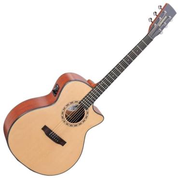 Imagem de Violão Eletro-Acústico Waldman Tampo Sólido GCEX-1141 Natural Aço Com Bag