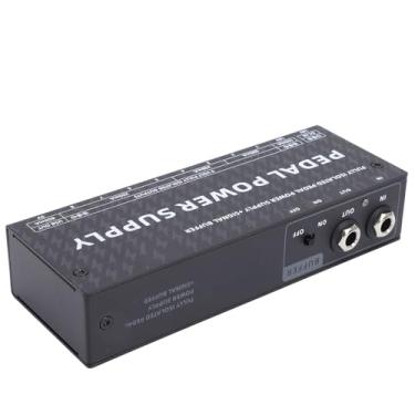 Imagem de Alomejor Fonte de Alimentação do Pedal de Guitarra, 9 Saídas Isoladas Com USB 5V, Adaptador de Energia Multi -canal de Aço Carbono para Pedais de Efeitos 9V/18V, Desempenho Ao (Plugue nos EUA)