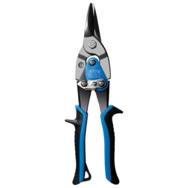Imagem de Cortador de estanho de aviação, tesouras de corte de metal de 25,4 cm para cortar chapas de metal, lâminas Cr-V, recortes retos de aviação esquerda e direita, com alça ergonômica TyreGrip e trava de