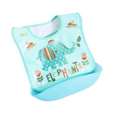 Imagem de Babador Impermeável Para Bebês Com Bolso 3D Removível Para Alimentos, 