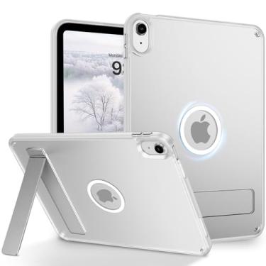 Imagem de Telaso Capa magnética para iPad (A16) 11ª geração 11 polegadas 2025/iPad 10ª geração 10,9 polegadas 2022, com suporte invisível para retrato/paisagem, capa traseira rígida translúcida fosca