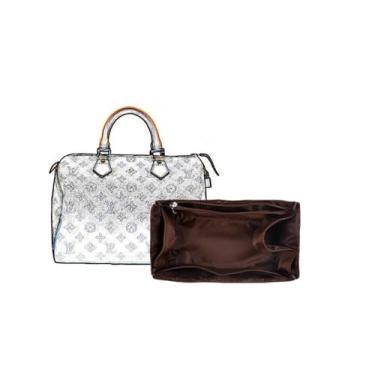 Imagem de Bolsa organizadora adequada para armazenamento de nylon Lv Speedy, bolsa organizadora de bolsa, bolsa de armazenamento e forro de carteira, Café A, Foe Lv speedy 25