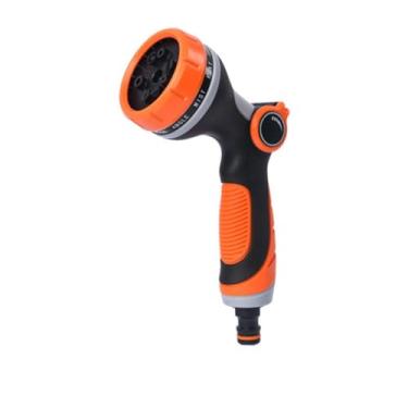 Imagem de Pistola de irrigação de jardim ABS revestida de borracha de alta pressão com mostrador ajustável de 10 funções para irrigação de plantas, lavagem de carro, limpeza de animais de estimação, laranja