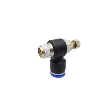 Imagem de Controlador de velocidade de tubo pneumático SL6-01 de 10 peças, conector de um toque de 6 mm a 1/20.3 cm macho