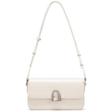 Imagem de LA FESTIN Bolsas transversais femininas com alça ajustável designer bolsas transversais para mulheres modernas, Oyster White​