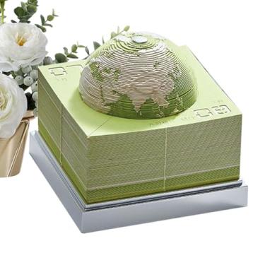 Imagem de Calendário de mesa 3D 2026 | decoração de mesa em forma de terra | Bloco de notas para decoração de mesa - para casa, escritório, apartamento, escola, salas de conferência, áreas de recepção, mesa de