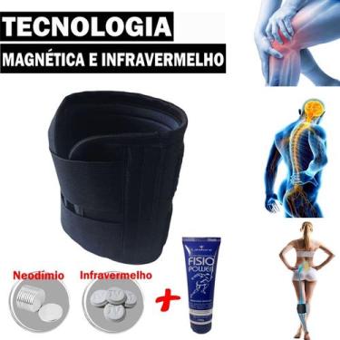 Imagem de Joelheira Ortopédica Magnética Neodímio Bilateral + Pomada Massageador