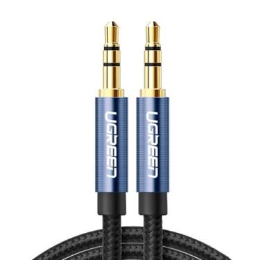 Imagem de Cabo de Áudio Estéreo 3.5mm Macho para 3.5mm Macho 5 Metros Preto Conexão Plug and Play Cabo de Áudio Auxiliar Conectores Banhado a Ouro Ampla Compatibilidade MPOWER