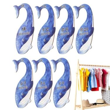 Imagem de Divisórias de armário de bebê de, Divisórias de armário de bebê - 7X divisórias de para roupas de bebê | Organizador de cabide para bebês por meses, divisórias fofas para armários de tamanho de bebê