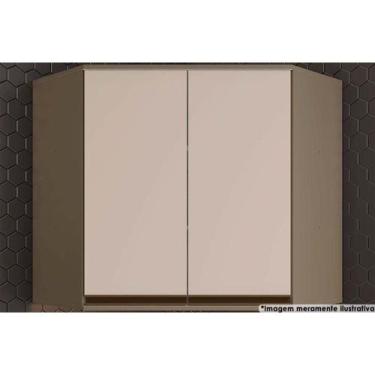 Imagem de Armário Aéreo p/ Cozinha Canto Oblíquo Connect 2 Portas Duna/Cristal -