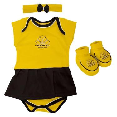 Imagem de Kit 3 Peças para Menina do Criciúma Torcida Baby - 033B-Feminino