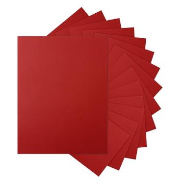 Imagem de Silunkia 120 folhas de papelão vermelho escuro 21 x 27 cm, papel para impressora de cartão vermelho de Natal de 42 kg, para fazer cartões, casamentos, convites, aniversário
