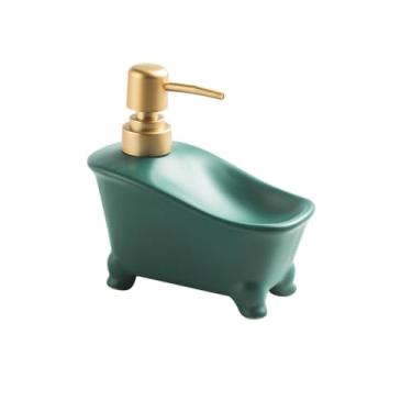 Imagem de Dispensadores de sabonete, forma de banheira, design multifuncional, dispensador de sabão líquido, saboneteira, dispensador de loção, dispensador de sabão reutilizável, para cozinha, banheiro, bomba