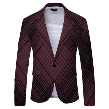 Imagem de Homens Terno Jaqueta Slim Fit Lapela Moda Masculina Blazer Retro Cavalheiro Homens Tendência Terno Casual Festa Banquete Baile, Xel-13, L