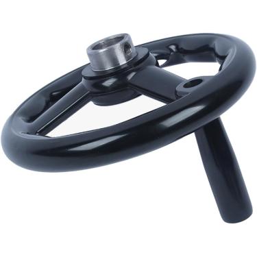 Imagem de Roda De Mão De Trituração De 3 Raios Ø100-200mm Baquelite Antiderrapante Volante Preto Do Torno Com O Punho Giratório Destacável Para A Máquina De Moedura De Trituração Do Torn, 100 * 10mm