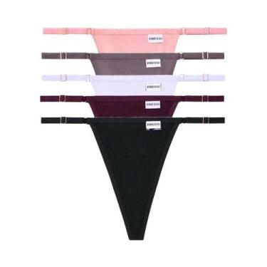 Imagem de Calcinhas De Algodão Sem Costura De Cintura Baixa Ajustáveis Para Mulh