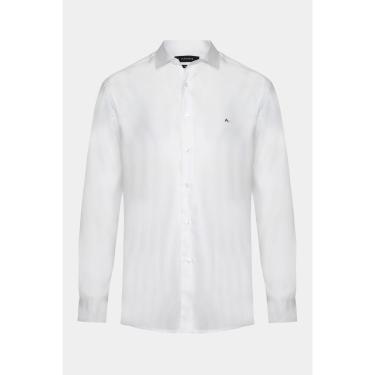 Imagem de Camisa Aramis Slim Algodão Tricoline Manga Longa Branco-Masculino