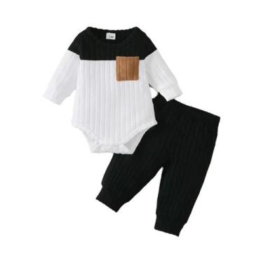 Imagem de Conjunto De 3 Peças Para Bebê Menino Recém-Nascido, Body De Manga Long