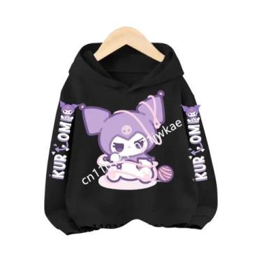 Imagem de Moletom Infantil Kuromi Com Capuz Para Meninos E Meninas De 3 a 12 Ano