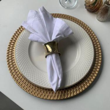 Imagem de 4 Sousplat Redondo Rattan Alto Padrão Lux Plastic Nz Ran Ou - Idealiza