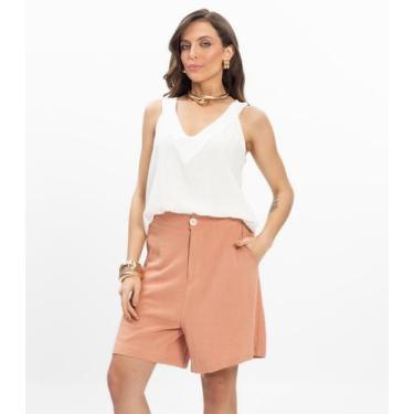 Imagem de Bermuda Linho Strong Feminina Endless Marrom, M, Marrom