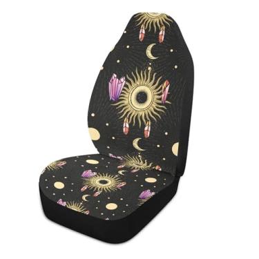 Imagem de xigua Suns Capas de assento de carro dianteiras universais, 1 pacote, capas protetoras de assento de carro respiráveis para decoração de interiores automotivos, SUV, carros automotivos, caminhões