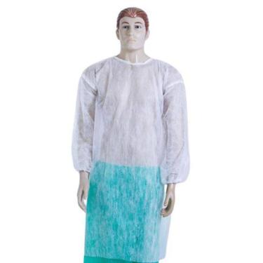 Imagem de Avental Descartável Manga Longa 30G Branco Com 10 Anadona