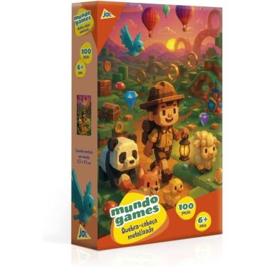 Imagem de Quebra-Cabeça Mundo Games Metalizado - 100 Peças - Jak