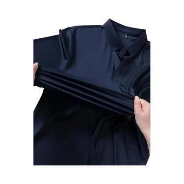Imagem de Camisa Masculina De Manga Longa Lisa De Alta Elasticidade, Sem Rugas, 