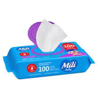 Imagem de Lenço Umedecido Mili 110 toalhas p/ corpo, mão e rosto