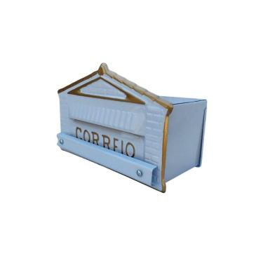 Imagem de Caixa De Correio Cartas Para Grade Detrás Branca 15x23x11cm