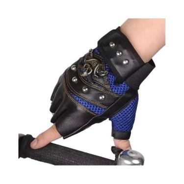 Imagem de Luvas De Motocicleta Unissex Em Couro PU Impermeáveis Com Rebites De C