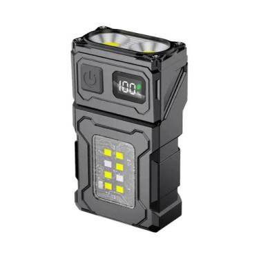 Imagem de Lanterna Portátil LED Recarregável Ultra-brilhante Com Gancho E Lanter