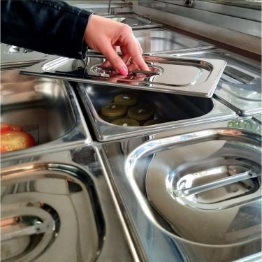 Imagem de Kit 8 Tampas Cuba Gastronomica Rechaud Inox 1-9x65mm Brasinox