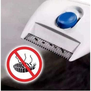Imagem de Pente Mata Pulgas Carrapatos Para Cachorro Eletrico Remove Pelos Caes Pet Gatos