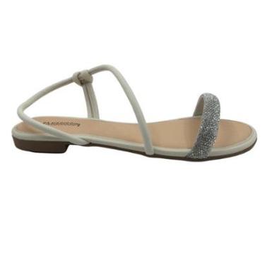Imagem de Sandália Mississipi Rasteira Calce Fácil Off White 441-Feminino