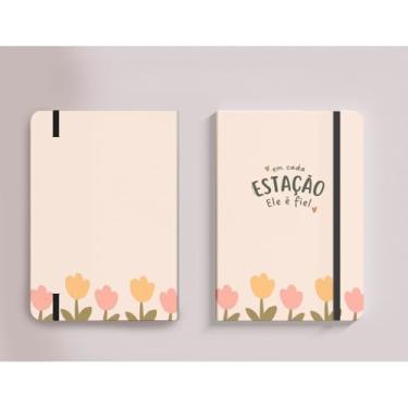 Imagem de Caderno A5 capa dura 160 páginas papel pólen estilo moleskine para anotações, caderneta para estudo e organização, caderno de anotações pautado ou sem pauta, não acompanha caneta (EM CADA ESTAÇÃO,SEM pauta (para Desenhar))