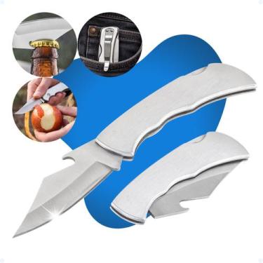 Imagem de Canivete Inox De Bolso Retrátil Com Presilha Trava Gancho - Hxt