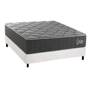 Imagem de Cama Box NOVO + Colchão Ortopédico Kappesberg D40 Anatômico Grise + Ba