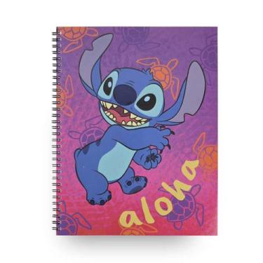Imagem de Caderno Universitário 1 Matéria Stitch Aloha 80 Folhas - Culturama